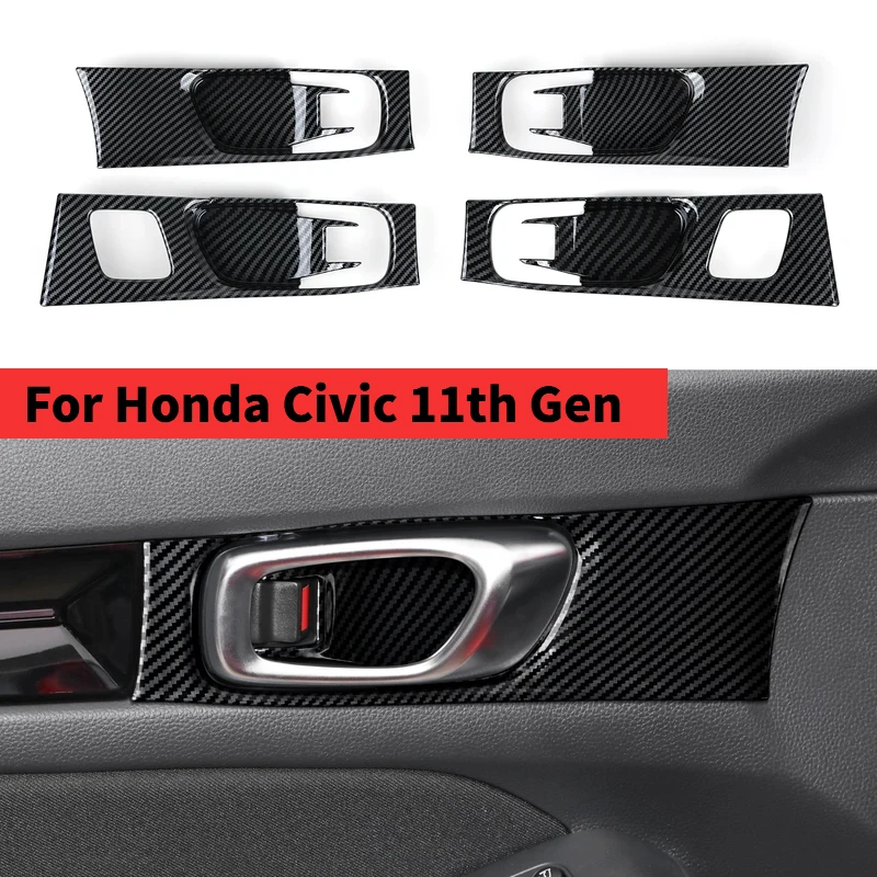 for-honda-civic-11th-gen-interior-accessories-car-inner-door-bowl-cover-panel-carbon-fiber-abs-trim-sticker-2022-2026