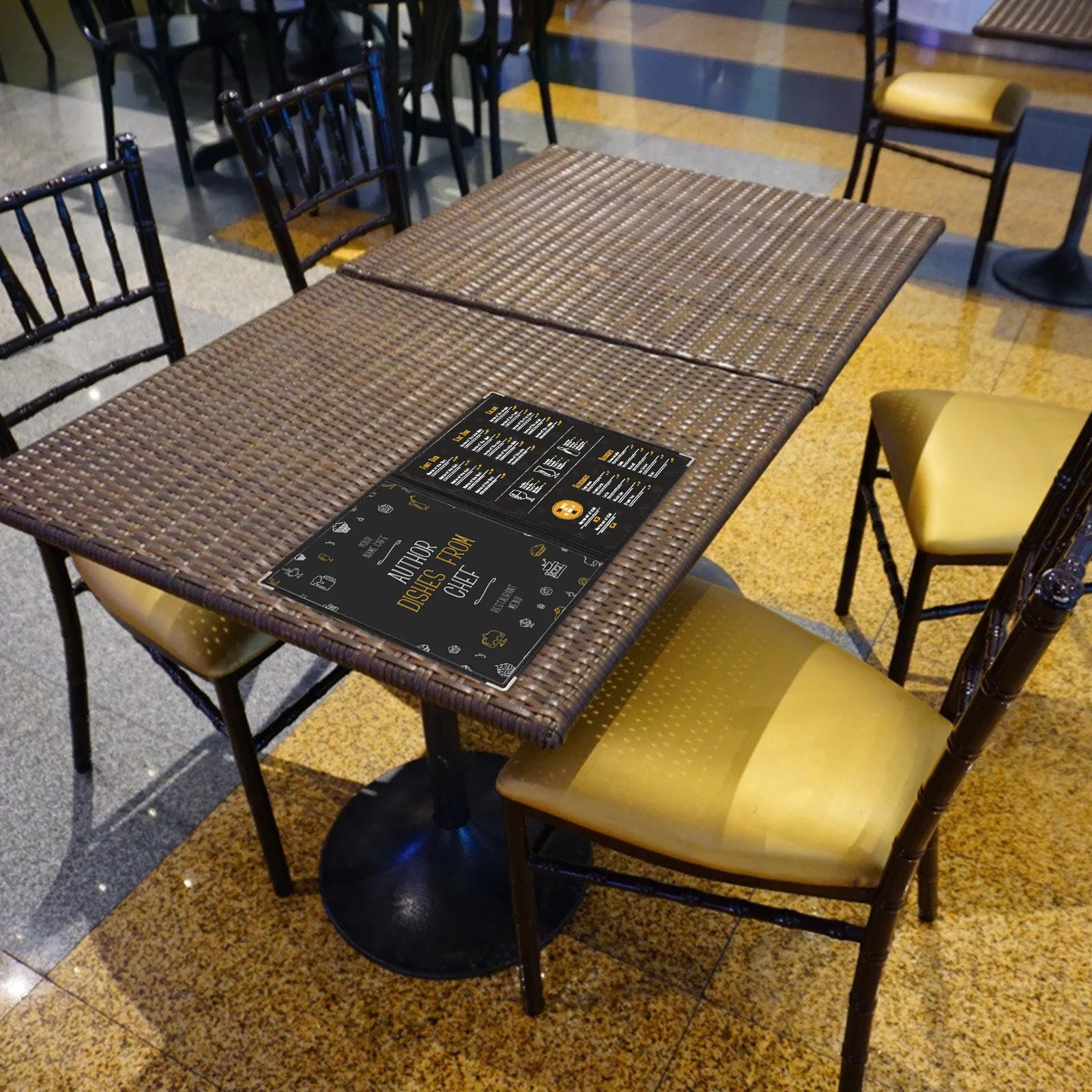 2 pezzi di raccoglitore per menu in PVC trasparente, raccoglitore per ristorante, cartella a fogli mobili, menu portatile ad angolo arrotondato trasparente, facile da riporre