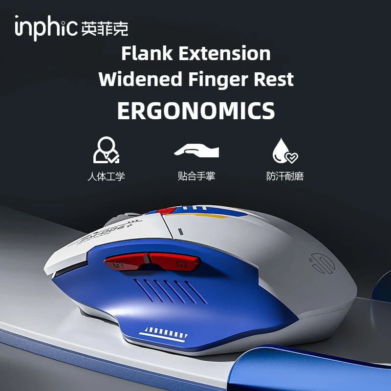 F9 2.4G Wireless Mute Mouse DPI Adjustable Rechargeable Battery Level Display Optical Mouse for PC Laptop Tablets Office Game