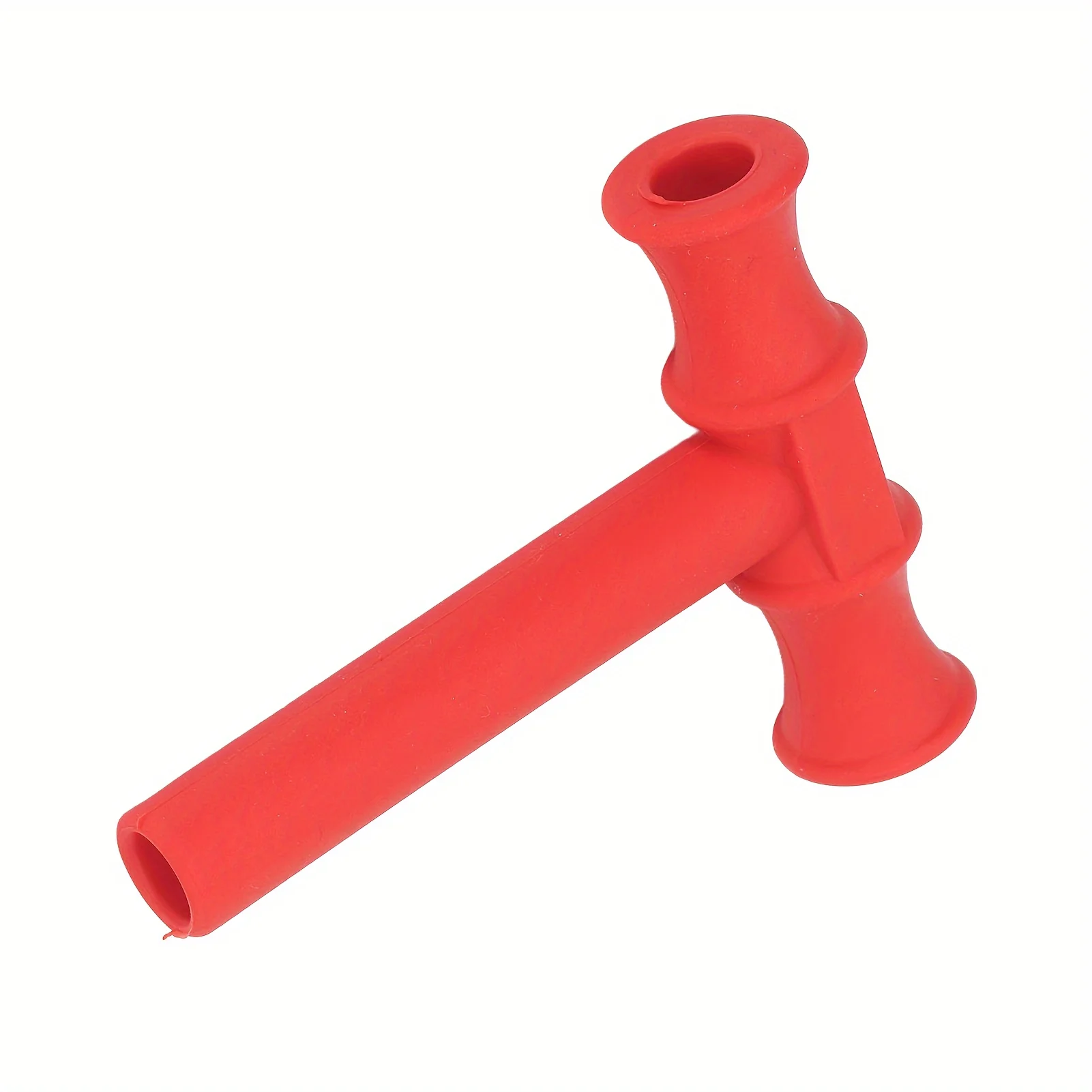 T Shape Chew Tube Chewy Tubes Speech Training TPR Oral Motor Tool for Children Adults Red