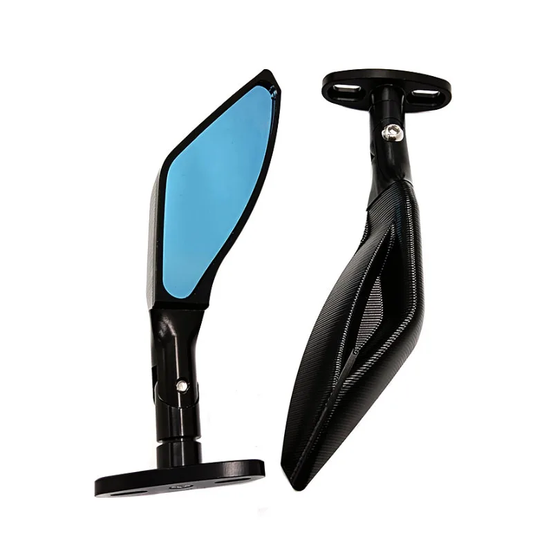 2 Stück universelle Seitenspiegel für Elektro-Scooter und Motorräder, passend für Honda CBR600RR CBR 600 RR, M8 M10, Rückspiegel im Schafhorn-Design. – Detail 8