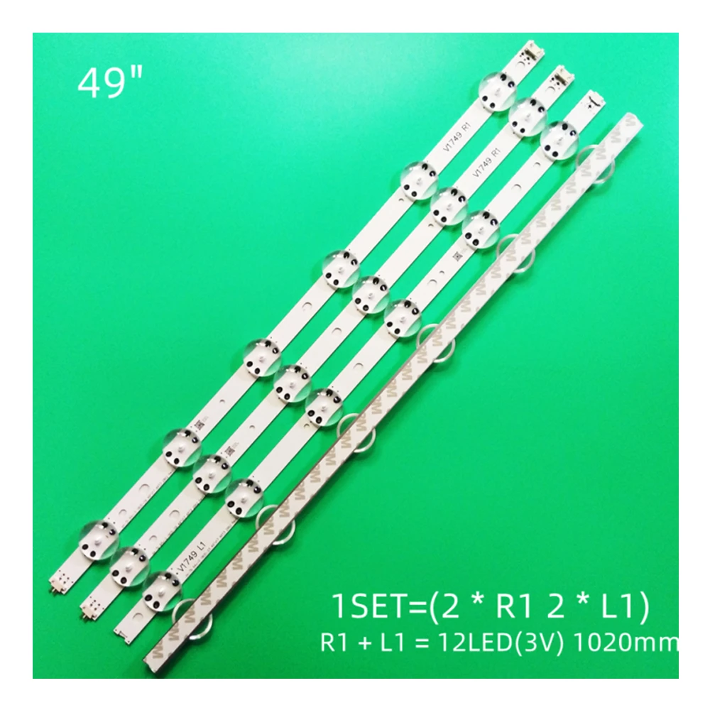 4/20PCSLED Backlight strip For LG 49UV340C 49UJ6525 49UJ6585 49UJ6565 49UJ651V 49UJ670V 49UJ701V V17 49 R1 L1 ART3 2862 2863