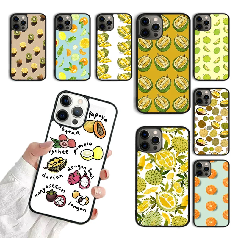 Fruit lemon orange durian Phone Case For iPhone 15 16 SE2020 11 12 13 14 Pro Max Mini Cover For iPhone Max 6 7 8 Plus Fundas