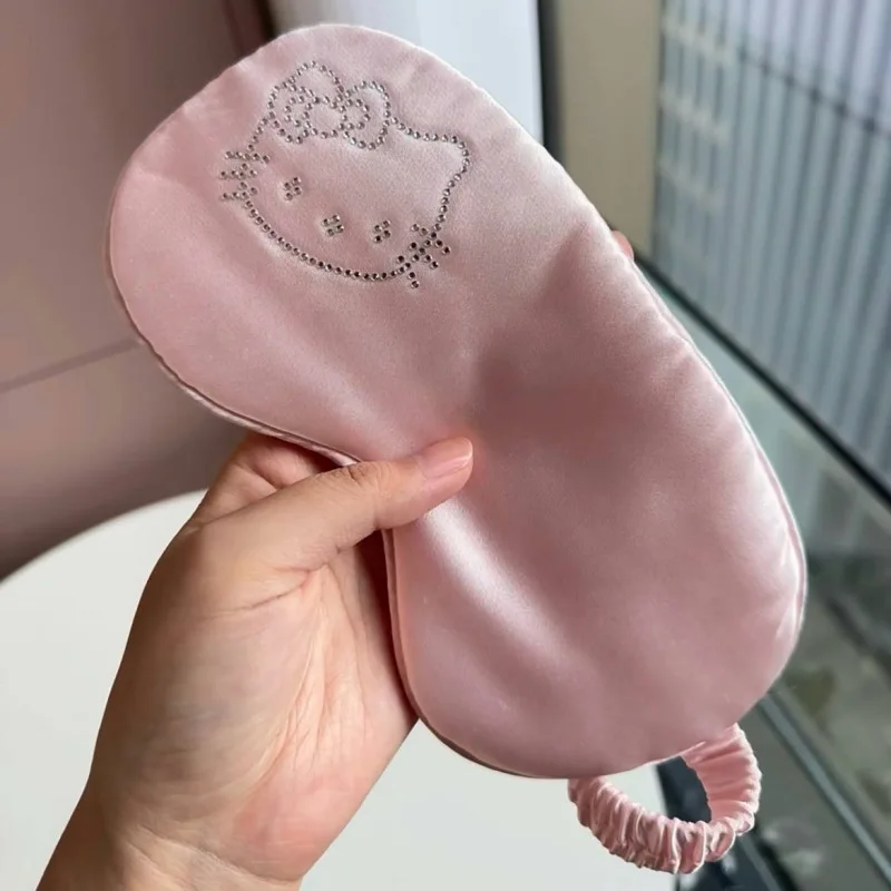 Sanrio hello kitty máscara de olho quente fix seda blackout nap sombra bonito dos desenhos animados macio e confortável moda y2k amigos presentes aniversário