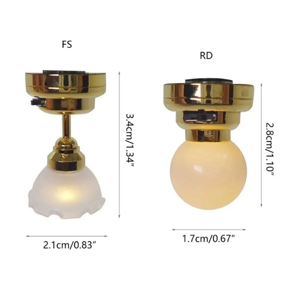 2025 escala 1:12 accesorios para casa de muñecas lámpara de techo multiusos en miniatura luz de techo multifuncional