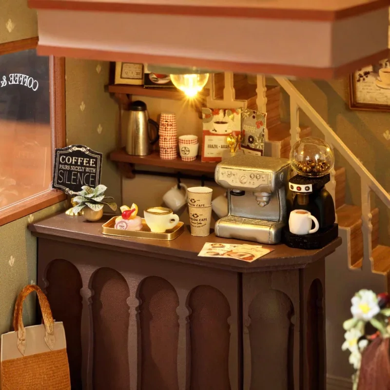 수제 미니 빌라 모델, DIY 코티지, 미트 타임 퍼즐, 창의적인 생일 선물