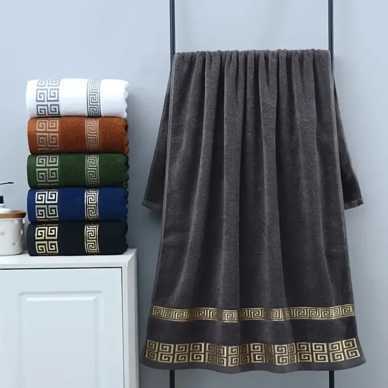 Oversized Bath Towel 140x70cm Black Green White Blue White Brown Embroidered Gift Big Bath Hand Face Towels Cover 수건 세트 Toallas