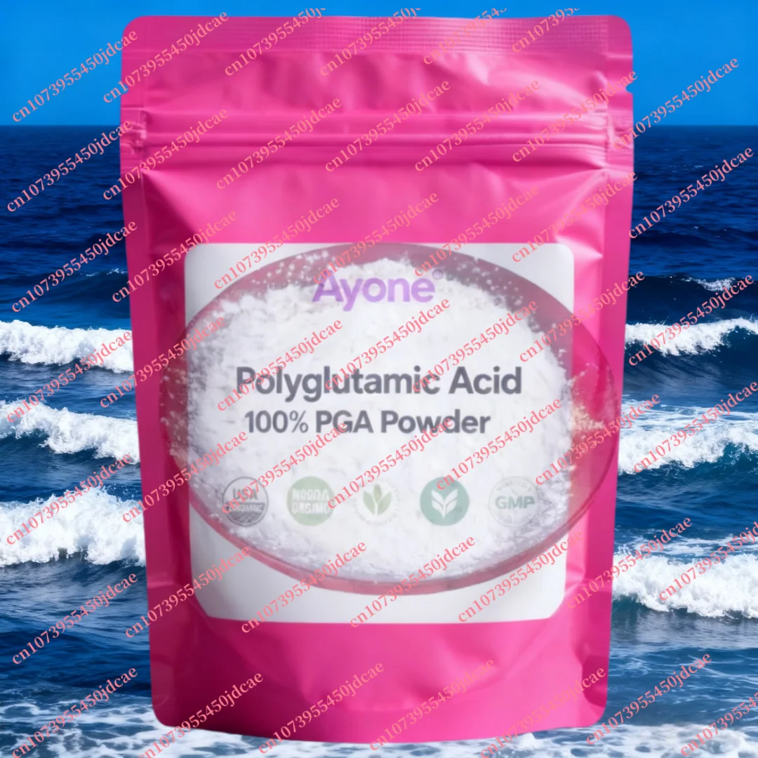 Suministro de fábrica 100% ácido poliglutámico PGA para hidratación y blanqueamiento de la piel inhibe la melanina, con soporte personalizado al por mayor