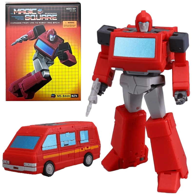 

In Stock Transformation Magic Square MS-TOYS 11cm MS-B44 Ken Ironhide Car Robot Action Figure Collectible Model Toy