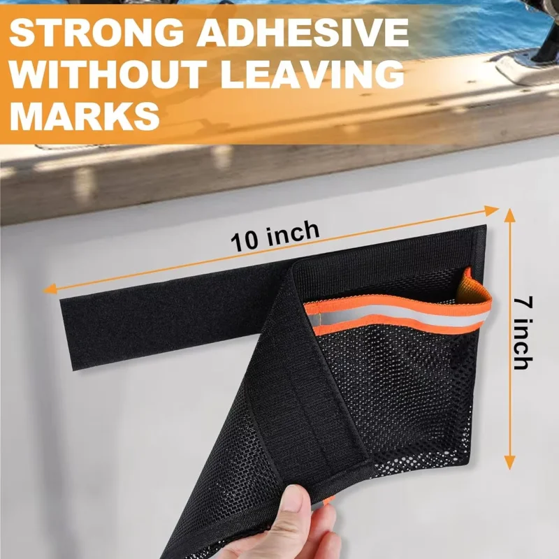 Boat Storage Accessories Closable Reflective Self-Adhesive Decking Universal Storage Bag Ocean Storage Ship Tools Accessories