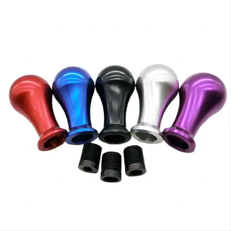     Pomo de Palanca de Cambios de Aluminio HB 2017 Nuevo Estilo Deportivo Universal de 8CM para Coche Manual, Pomo Redondo de Aluminio Anodizado