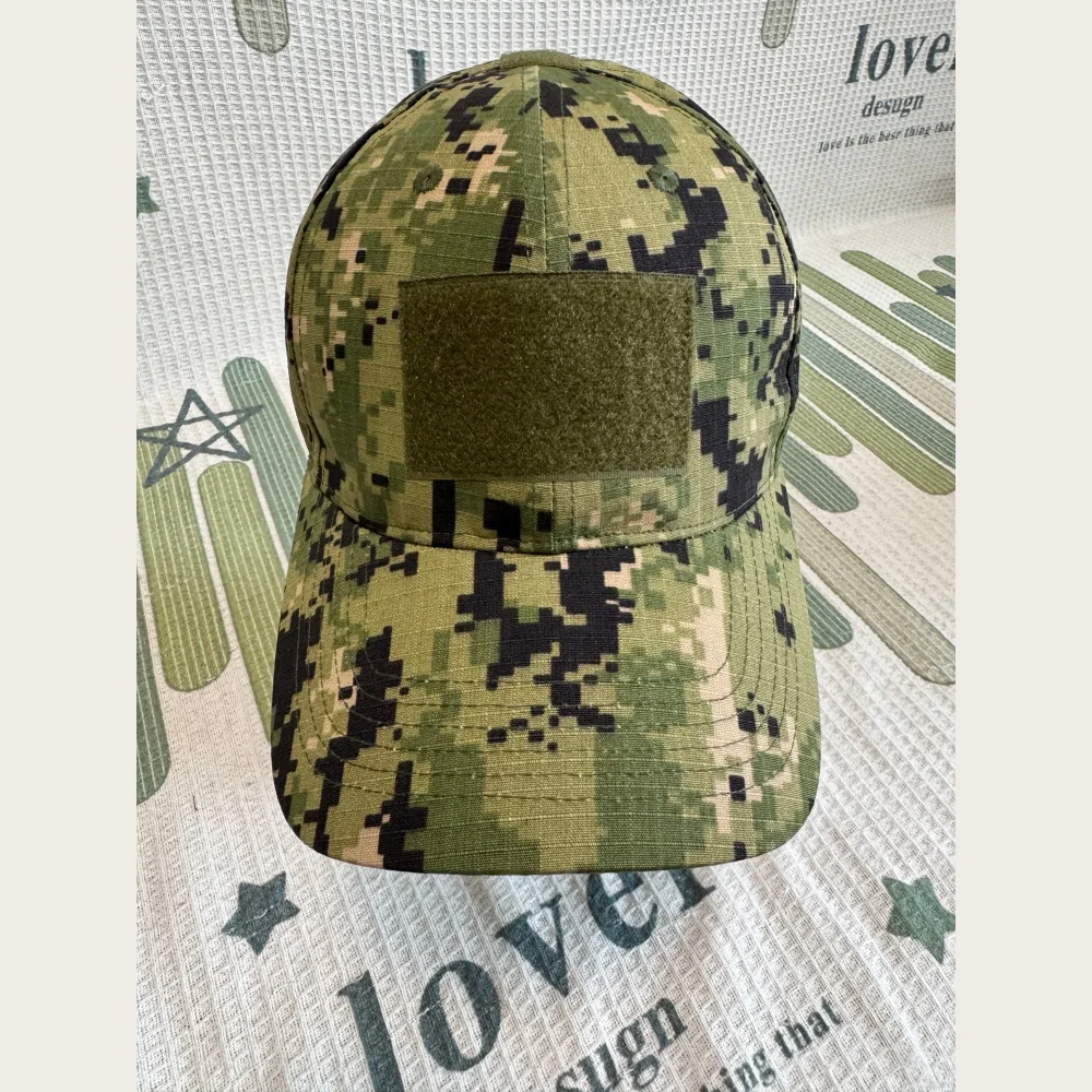 Outdoor Tactical AOR2 Jungle Digital Camouflage Baseball Cap Adjustable Military Style with Hook and Loop Patch Panel