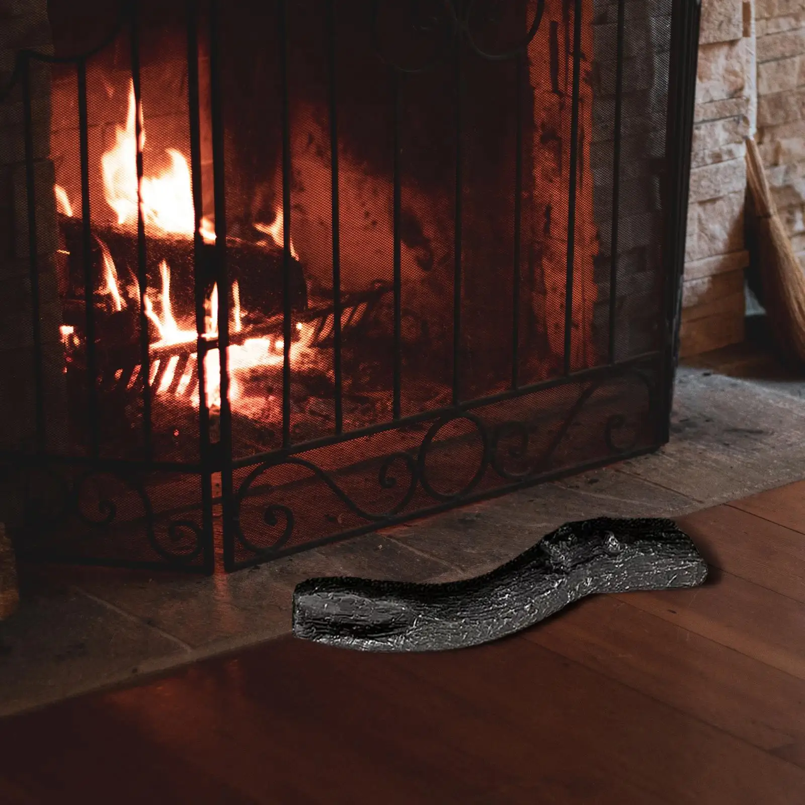 4 Pieces Ceramic Wood Logs Resin Artificial Logs for Fireplace Simulation Fireplace Logs Faux Fireplace Faux Firepit Logs