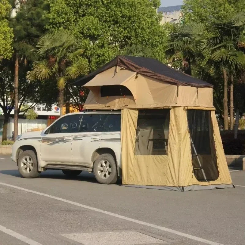 High Quality Automatic Pop Up Car Side Awning Camper Roof Tent Waterproof With Extension For Outdoor Camping