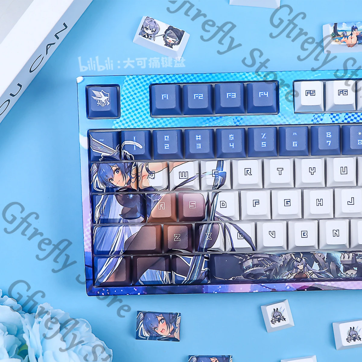 Azur Lane Three-dimensional Craft Keyboard Keycap Cosplay Anime Mechanical Keyboards USS New Jersey Computer Accessories