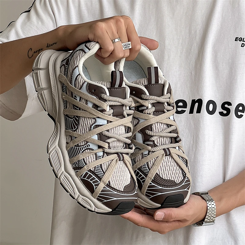 

2025New Comfort Casual Men's Four Seasons Trendy All-Match Breathable Mesh Sports Dad Shoes High Quality Sneaker