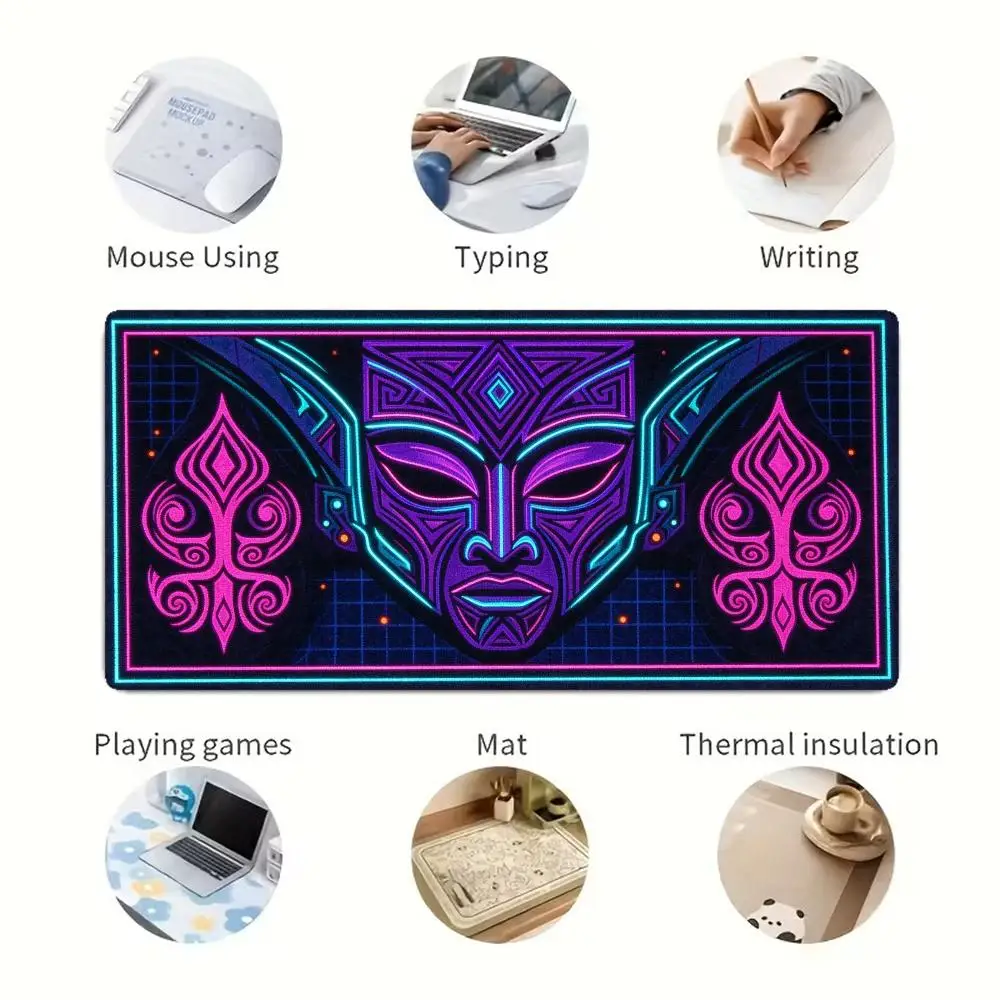 Ocean Theme Underwater Coral Reef Gaming Mouse Pad Thick Rubber Smooth Cloth Surface Large Size Desk Mat