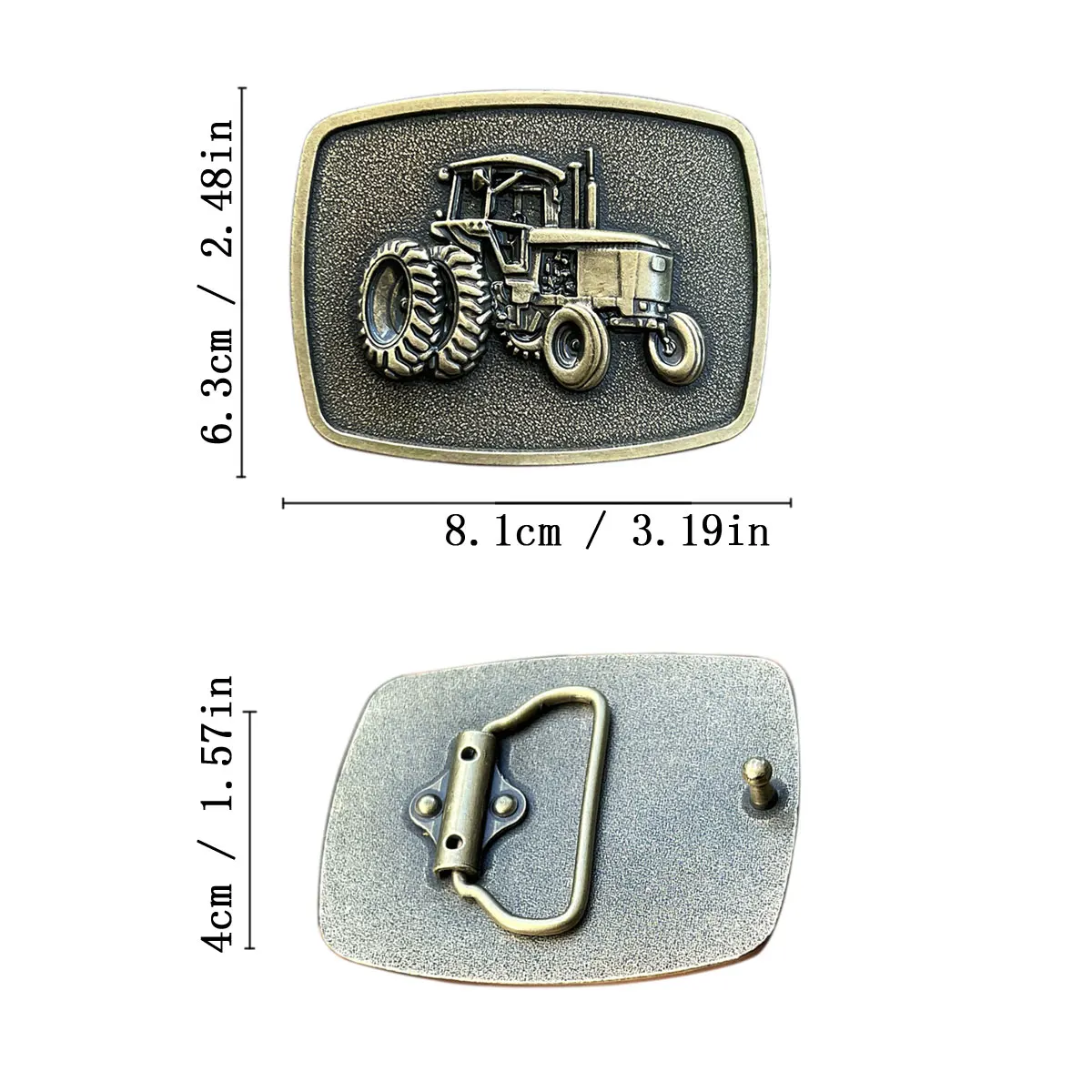 Vintage Western Cowboy Tractor Pattern Metal Belt Buckle For Men Replacement Belt Buckle Jeans Accessory Trend Dropshipping