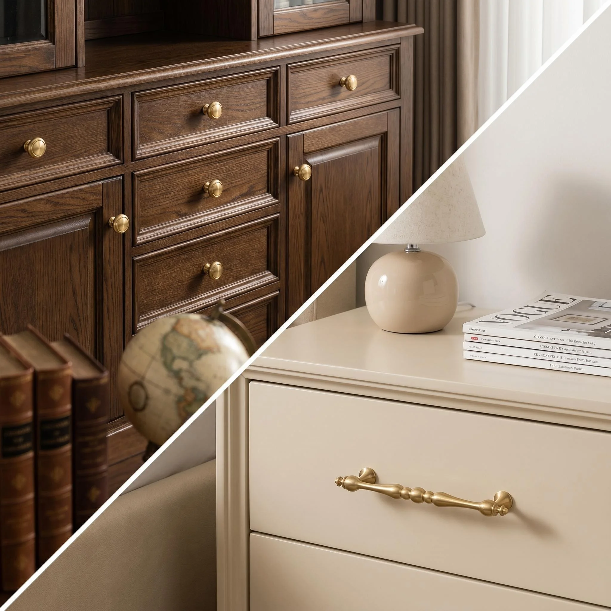 Brushed Brass Kitchen Cabinet Handles Solid Copper Wardrobe Pulls Gold Furniture Handle Dresser Drawer Knobs