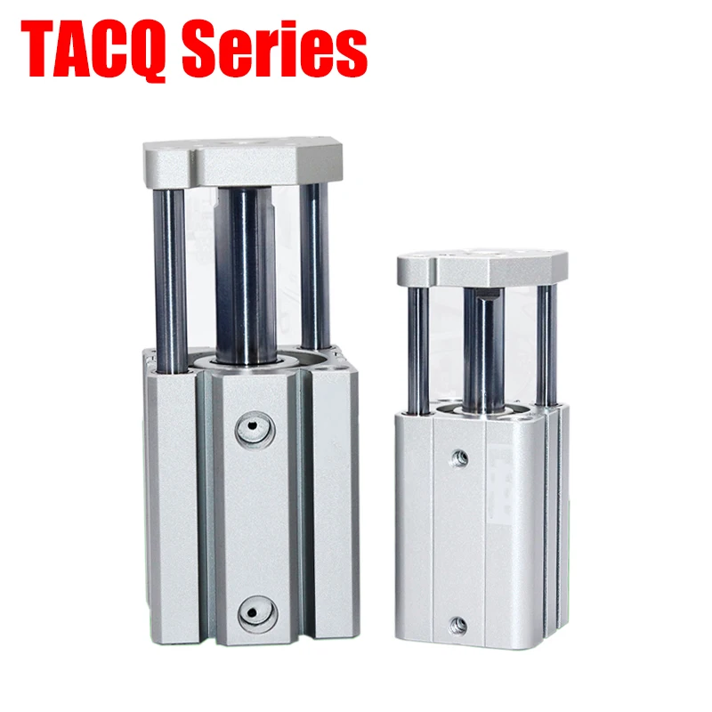 TACQ12/16/20/25/32/40/50/63mm Bore 5-100mm Stroke -S Thin Pneumatic Air Cylinder Three-Axis Three-Rod With Guide Rod Piston