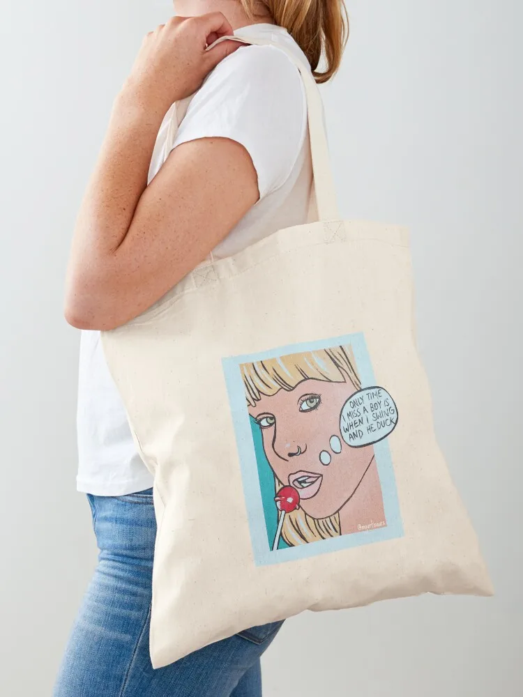 ONLY TIME I MISS A BOY IS WHEN I SWING & HE DUCK Tote Bag Women's handbag tote bag men's