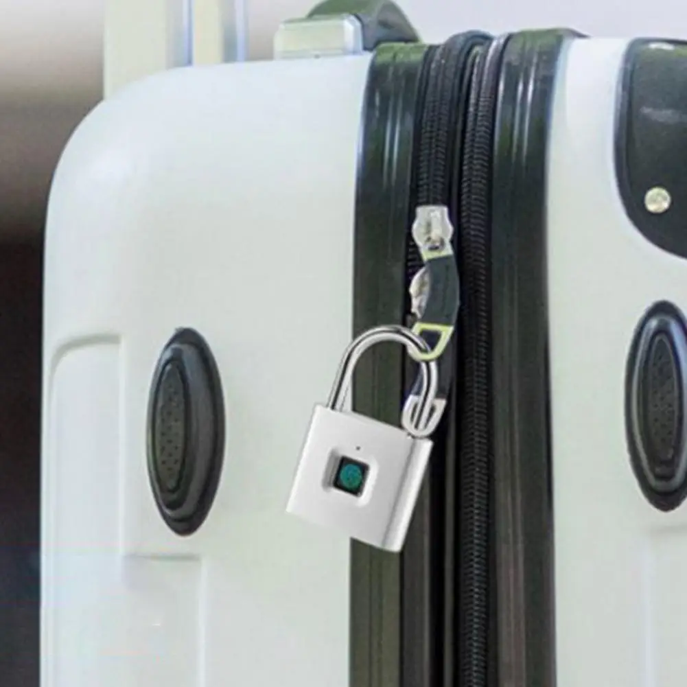 Сканер отпечатков пальцев, сигнализация низкого заряда батареи, 1S, сенсорный навесной замок, быстрая разблокировка, защита конфиденциально...