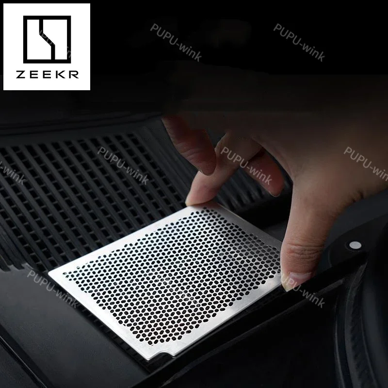 For ZEEKR 001 Stainless Steel Front Cabin Cover Dust Cover Car Air Conditioning Protective Cover Filter Element Insect Net