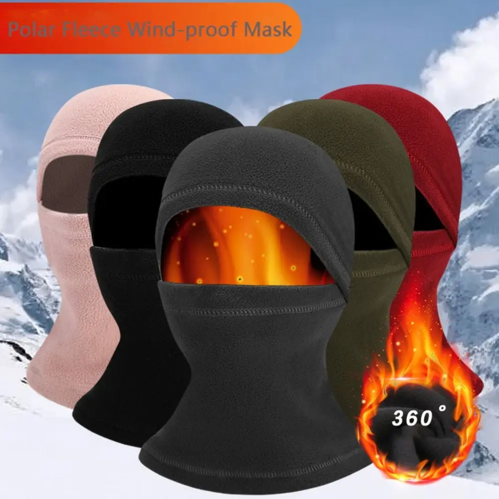 Polar Fleece Full Face Neck Mask Windproof Warmth Balaclava Cycling Headgear Hat Winter Accessories Riding Mask Outdoor Sports