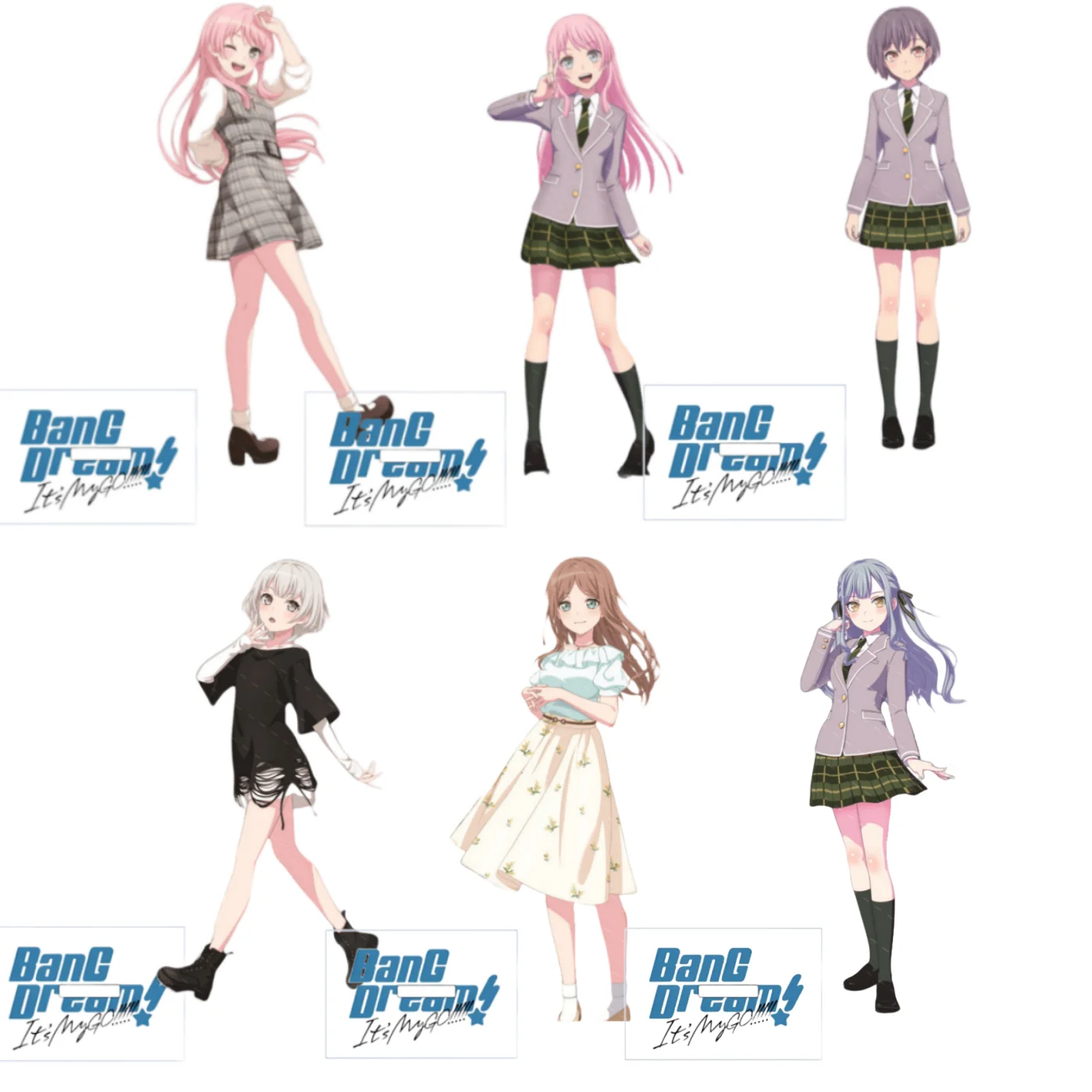 

New BanG Dream! It's MyGO!!!!! Tomori Takamatsu Anon Chihaya Rāna Kaname Soyo Nagasaki Taki Shiina Model Stand