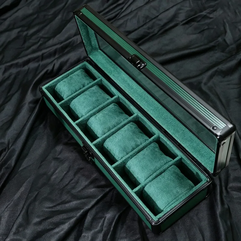 For Aluminum Alloy Watch Storage Box, 6/12 Slots Handheld Suitcase
