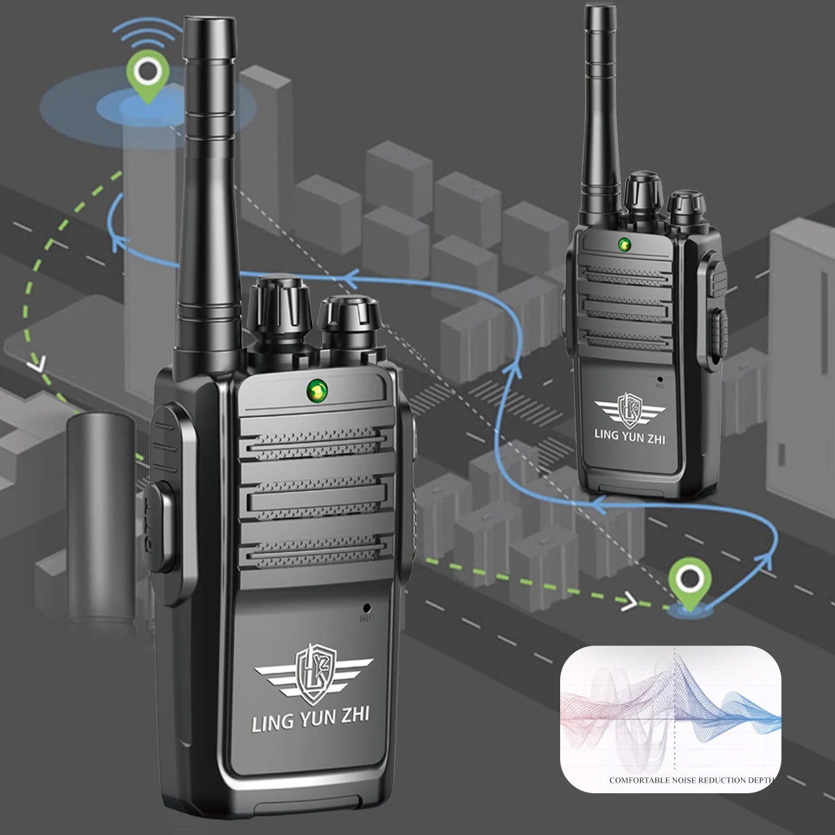 2-delig walkietalkie-speelgoed, mini-intercom digitaal geluid binnen- en buitencommunicatiespel exclusief batterijcadeaus voor jongens