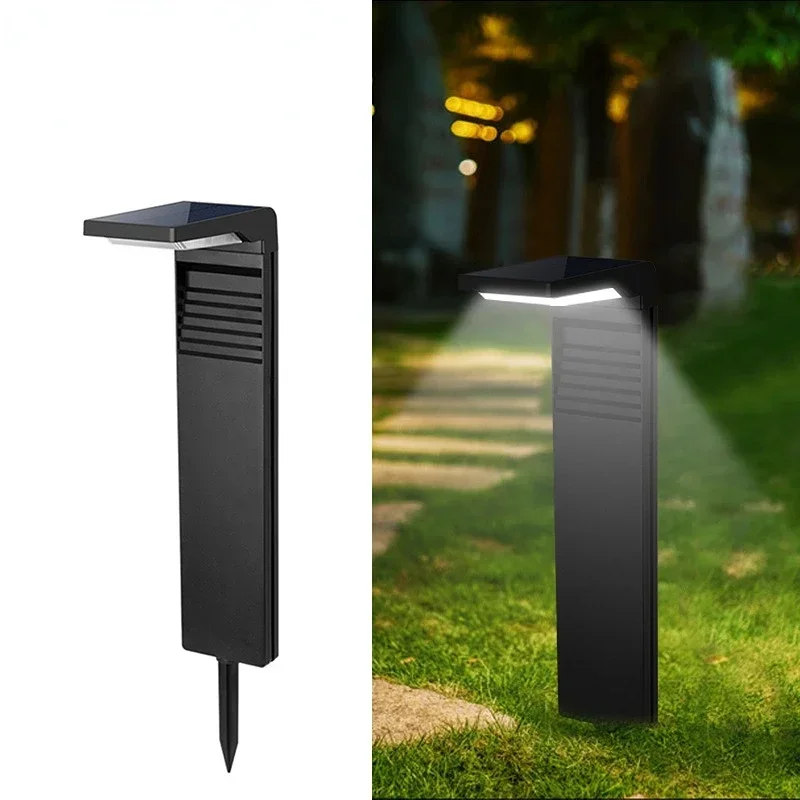 Hohe Helligkeit Outdoor IP64 Wasserdichte LED Solar Garten Lichter Einstellbare Licht Steuerung Induktion ABS + PC Rasen Lampen 2000 mAh