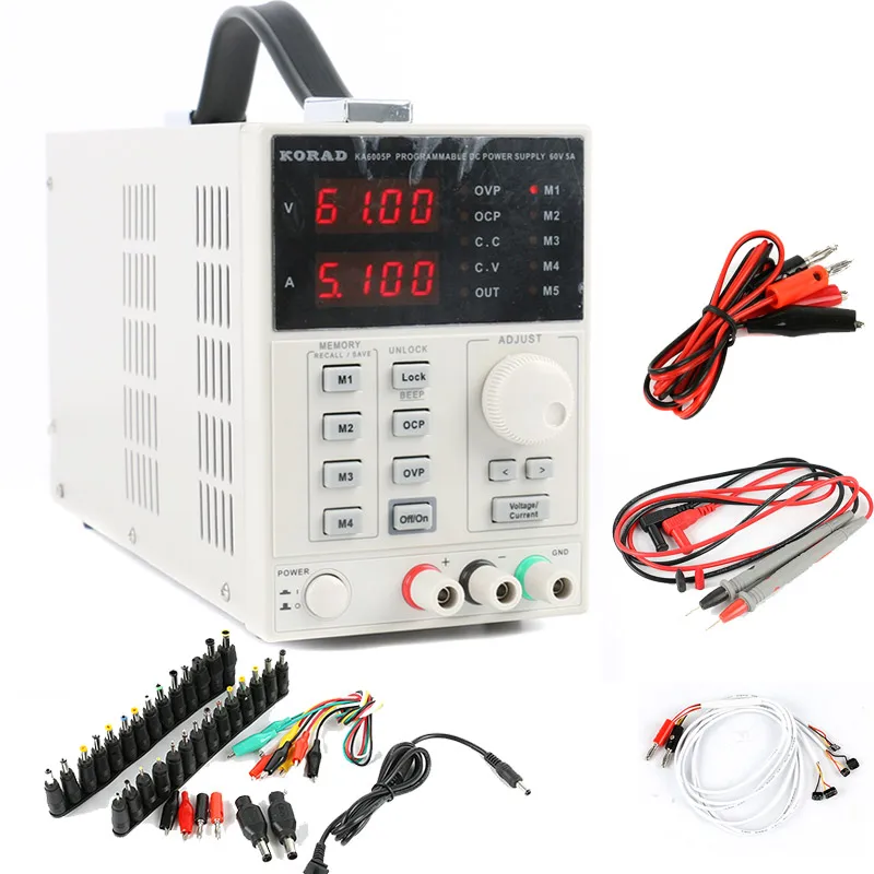 KA6005P Adjustable Digital Linear USB RS232 Programmable DC Power Supply 60V 5A Connect Compute Laboratory Power Supply 220V