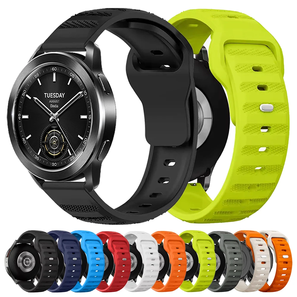 22mm Silicone Strap For Xiaomi Watch color 2 S1 pro S2 46mm/42mm S3 S4 Sport Replace Band For Garmin Venu3 Vivoactive 4 Bracelet