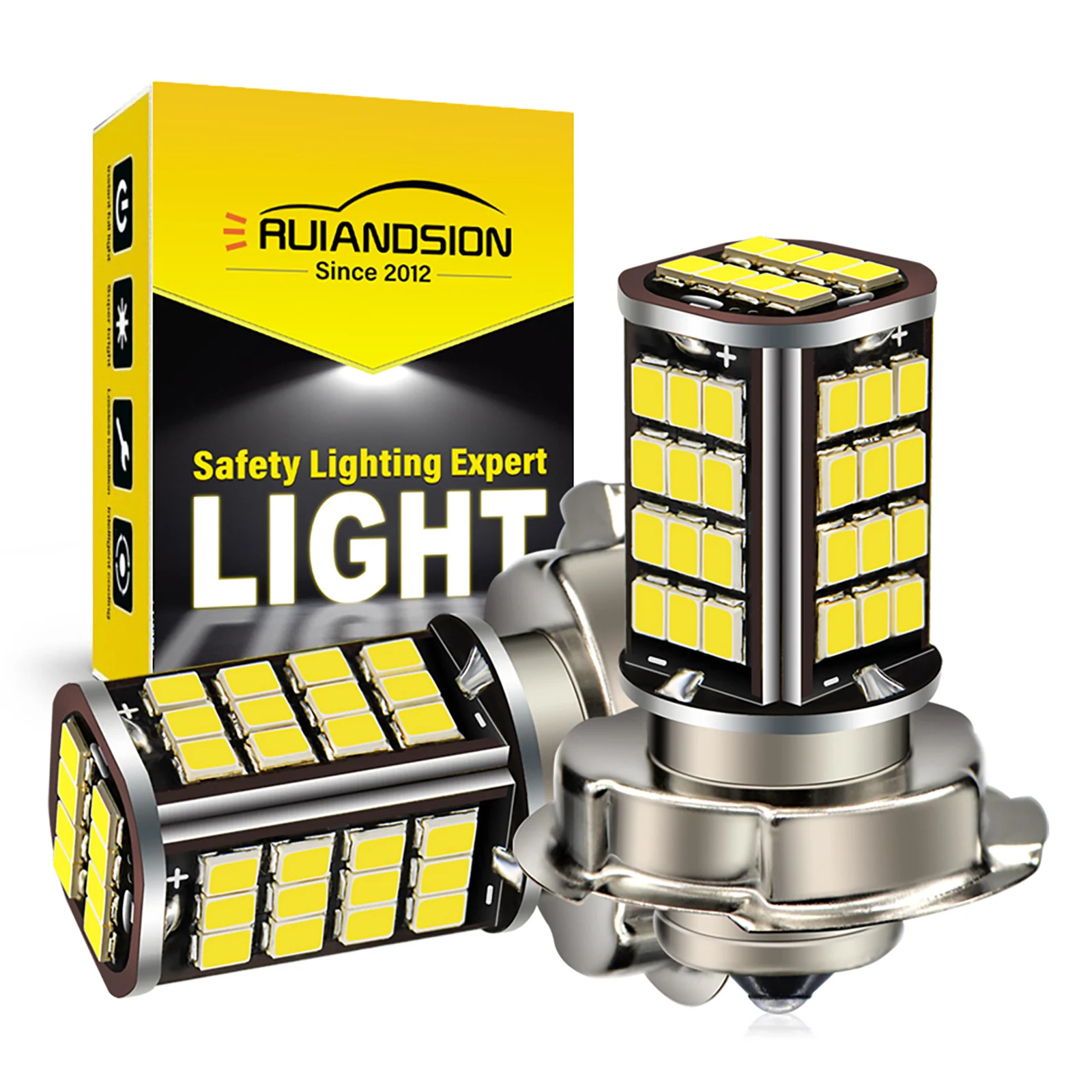 

1/2Pcs P26S LED Scooter Light LED Headlight Bulb 56SMD 1000LM DC 6V For Motorbike Moped Motorcycle Replacement Auxiliary Lamp