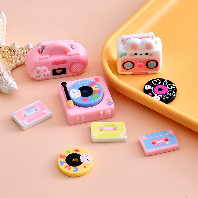 Accessoires pour maison de poupée 1:12 ; Lecteur de disque et ensemble de haut-parleurs miniatures ; Jouet de décoration pour maisons de poupée