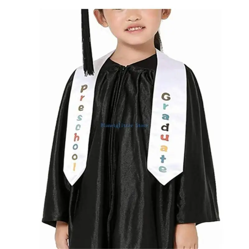 652B tốt nghiệp thêu Sash Stole Mẫu giáo học trẻ Phụ kiện Đảng unisex