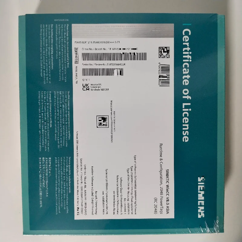 

Системное программное обеспечение Sie-mens WinCC V7.5 SP2 6AV6381-2BP08-0AV0 128, бирка питания с горячей заменой, новый оригинальный