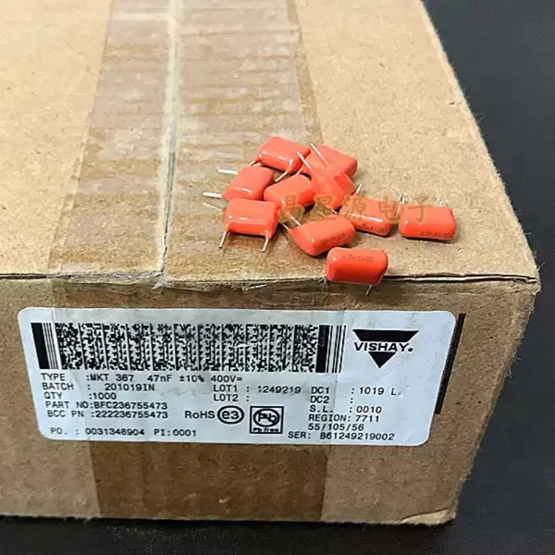 10pcs-VISHAY 400V473 47NF 0.047UF MKT CBB thin film capacitor, audiophile infinite capacitor
