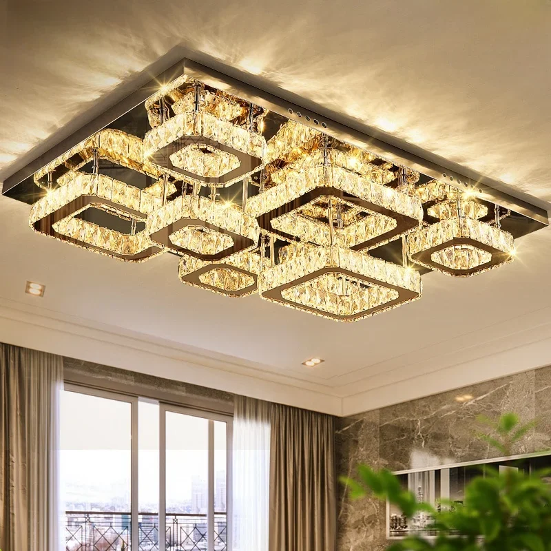 

Modern Crystal LED Ceiling Lights Living Room Bedroom Ceiling Chandelier Home Decorative Ceiling Lamps Luxury Lighting