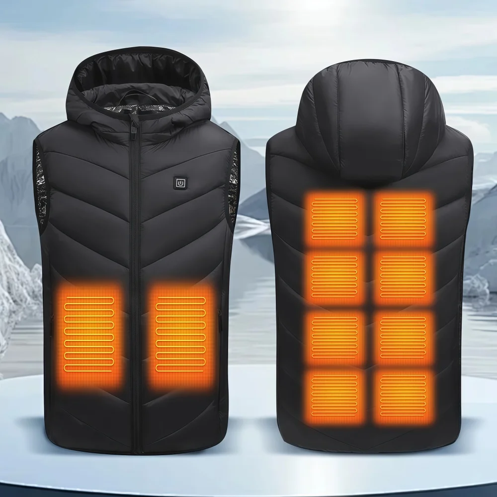 10-Zonen-Heizweste, elektrisch beheizte Jacken, Kinder, USB-Innenwärmeweste, Weste für Camping, thermische Winter-warme Jacke für Kinder – Detail 4