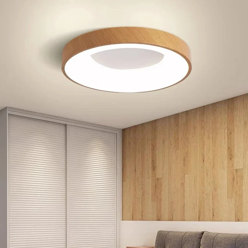 LED intelligent bedroom ceiling light remote dimming ceiling light hallway lighting circular pendant light lamparas de techo