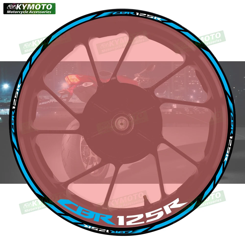 

For Honda CBR125R CBR 125R motorcycle accessories 17 inch front and rear wheel decals hub reflective stripe stickers decoration