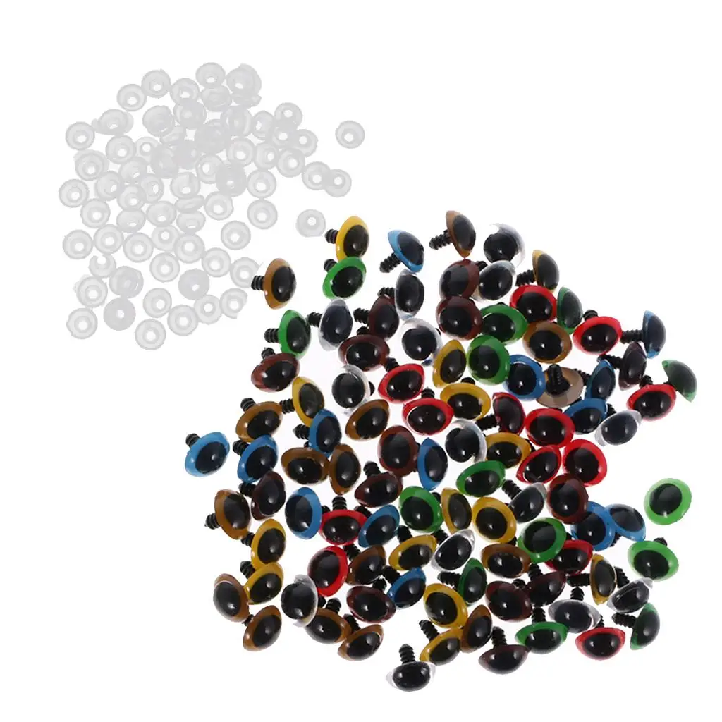 100 Pieces Mixed Color Plastic with Washers for Accessories