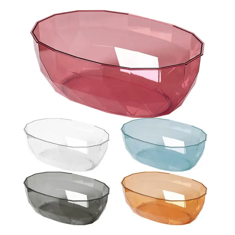 Fruit Bowl Transparent Dessert Bowl Fruit Plate Decorative Mixing Bowl Candy Nut Bowl Candy Dish for Kitchen Snacks Fruit Salad