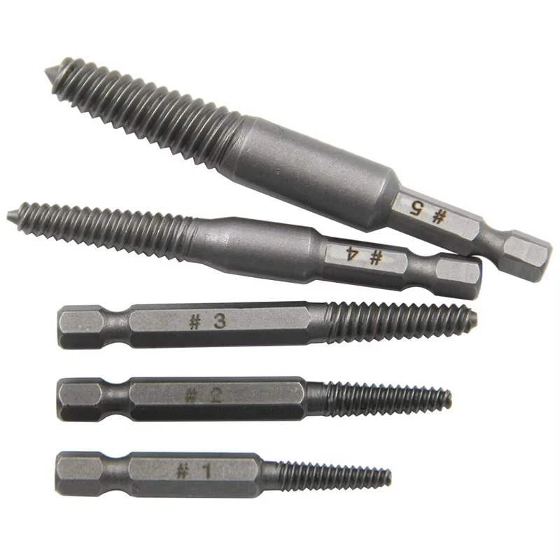10pcs Hexagonal Shank Broken Head Screw Extractor Screw Broken Head Screwdriver for Taking out Electric Drill Tool Set New