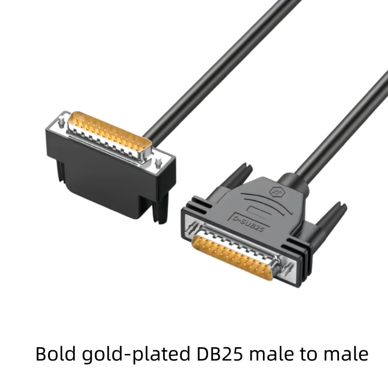 Bold DB25 line male-female 90-degree elbow 232 serial port 25-pin connection I/O communication line