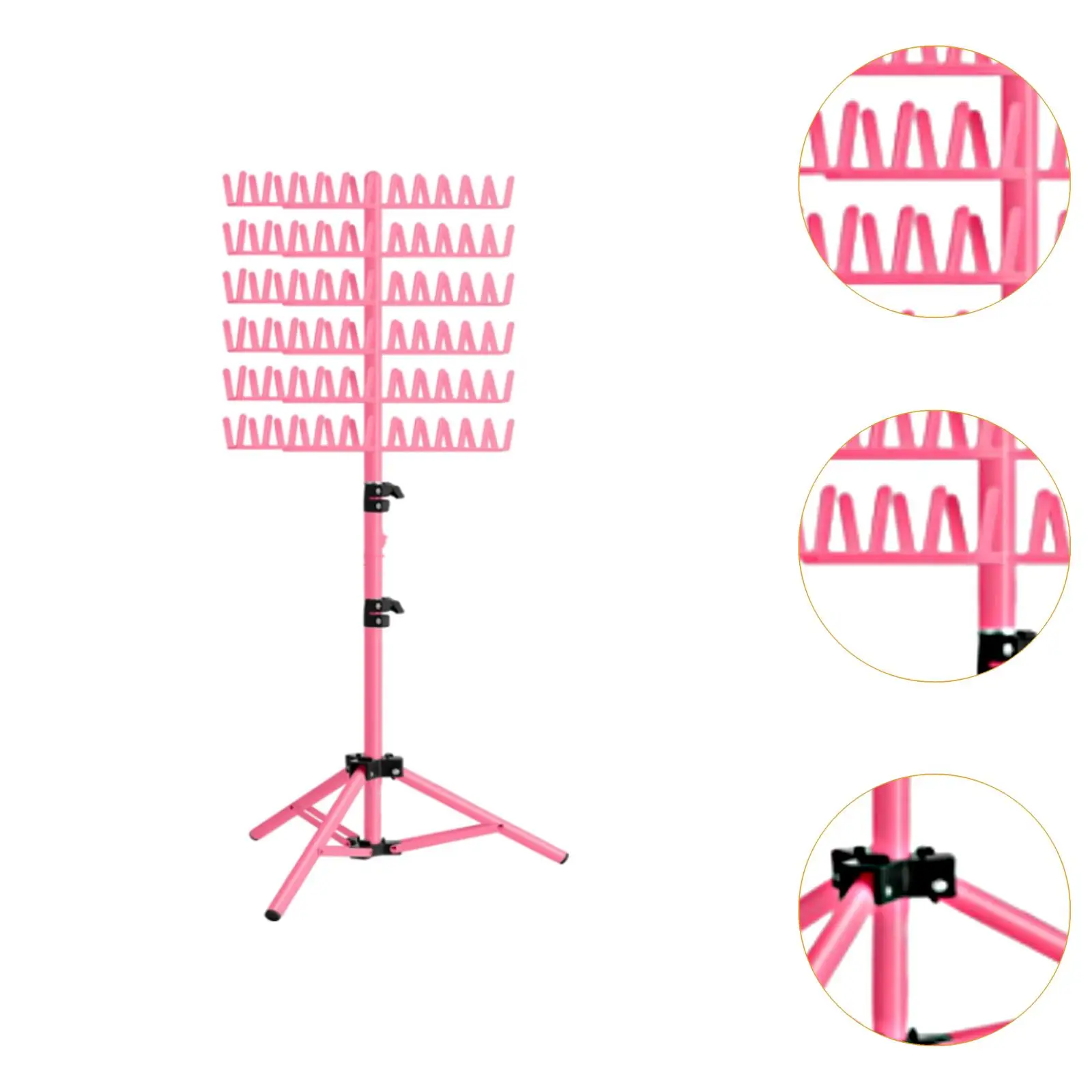 رف تجديل الشعر، حامل وصلات الشعر، سهل التركيب، يمنع التشابك، حامل تجديل قابل للتعديل، رف تجديل مزدوج الجوانب