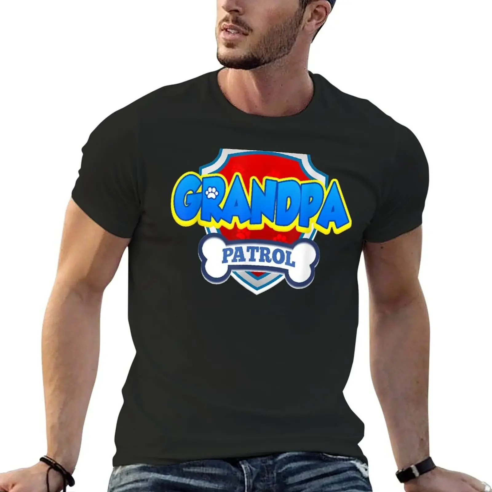 

Grandpa Patrol Dog Funny Gift T-Shirt boys animal print graphics mens t shirt