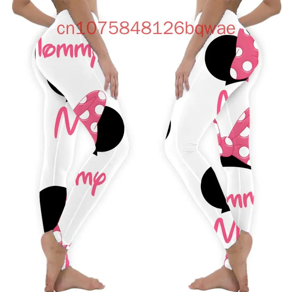 Moda topolino Leggings da donna pantaloni sportivi da donna pantaloni da palestra topolino pantaloni Casual femminili Cartoon Disney